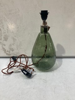 NKUKU BABA GLASS LAMP - SMOKE GREEN - SMALL TALL - £110