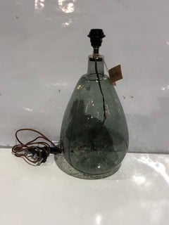 NKUKU BABA GLASS LAMP - SMOKE GREEN - LARGE - £160