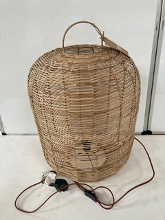 NKUKU NOKO WICKER LARGE LAMP - £225