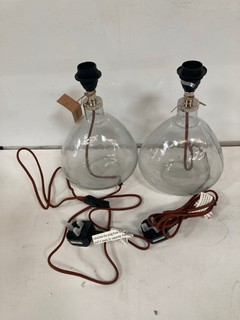 2 X NKUKU BABA CLEAR WIDE SMALL LAMP - £160