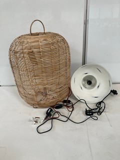 NKUKU ITEMS TO INCLUDE NKUKU NOKO WICKER LARGE LAMP - £225