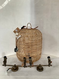 NKUKU ITEMS TO INCLUDE NKUKU NOKO WICKER LARGE LAMP - £225