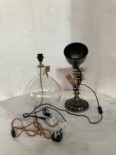 NKUKU ITEMS TO INCLUDE BABA GLASS LAMP - £ 110