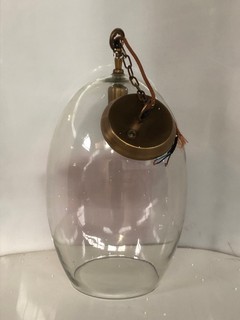 NKUKU OTORO GLASS PENDANT - CLEAR - LARGE OVAL - RRP £250