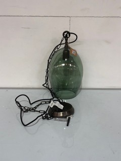 NKUKU OTORO GLASS PENDANT - CLEAR - SMALL OVAL - RRP £150