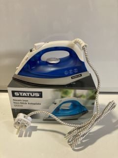 4 X STATUS STEAM IRON NON-STICK SOLEPLATE 1200W