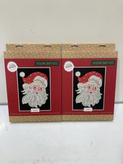 1 X BOX  OF CHRISTMAS SANTA SEQUIN CRAFT KITS