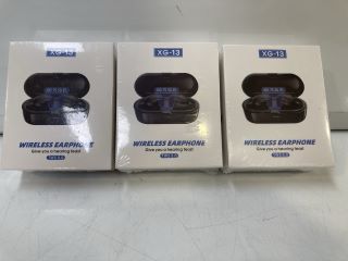 1 X BOX  OF XG-13 WIRELESS EARPHONES