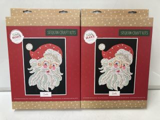 1 X BOX  OF DOCRAFTS CHRISTMAS SEQUIN CRAFT KIT