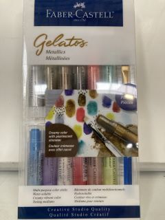 1 X BOX  FABER CASTELL GELATOS METALLICS MULTI PURPOSE COLOUR STICKS