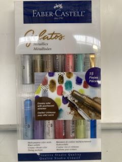 1 X BOX  FABER CASTELL GELATOS METALLICS MULTI PURPOSE COLOUR STICKS