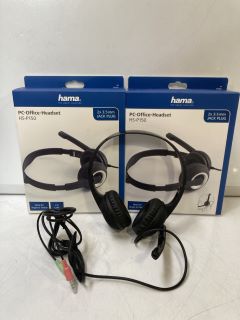 1 X BOX OF HAMA PC-OFFICE-HEADSET HS-P150