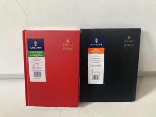 1 X BOX OF NOTEBOOKS/PLANNERS INCLUDING COLLINS 2023