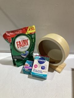 BOX OF ASSORTED ITEMS TO INC FAIRY ORIGINAL ALL IN 1 TABLETS