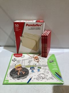 QTY OF ASSORTED ITEMS TO INC PENDAFLEX FASTENER FOLDERS