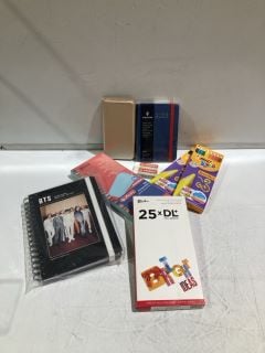 QTY OF ASSORTED ITEMS TO INC BTS WEEKLEY PLANNER 2023