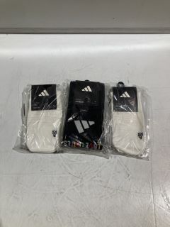 BOX OF ASSORTED ITEMS TO INCLUDE ADIDAS FOOTBALL SOCKS SIZE XS