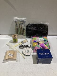 BOX OF ASSORTED ITEMS INC STEPHENS WHITE CHALK 114PCS