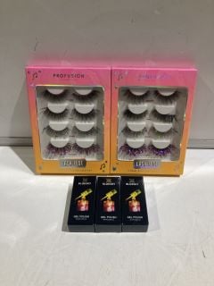 BOX OF ASSORTED ITEMS INC PROFUSION LASH FEST 4 PAIR