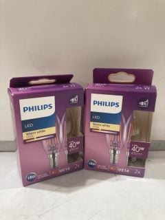 BOX OF ASSORTED ITEMS TO INC PHILIPS LED WARM WHITE 40W