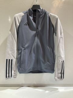 ADIDAS GREY TRACK TOP SIZE 9/10Y