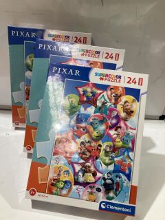 BOX OF GAMES INCLUDING PIXAR SUPERCOLOR PUZZLES