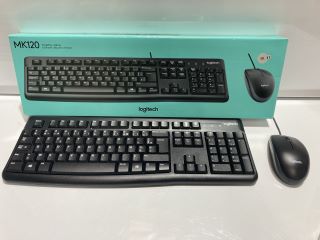 4 X LOGITECH MK120 PLUG & PLAY MOUSE AND KEYBOARD SET