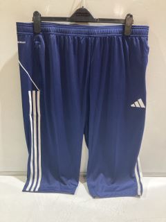 QTY OF ITEMS TO INCLUDE ADIDAS AEROREADY BLUE/WHITE SHORTS SIZE: EXTRA SMALL