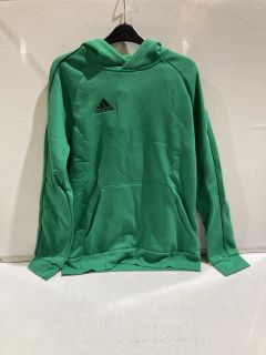 GREEN ADIDAS HOODIE SIZE:15-16YRS