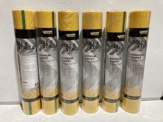 6 EVERBUILD ROLL & STROLL PREMIUM CARPET PROTECTION FILM TOTAL RRP £150