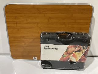 QTY OF ASSORTED ITEMS TO INCLUDE VIVO PORTABLE GAS STOVE