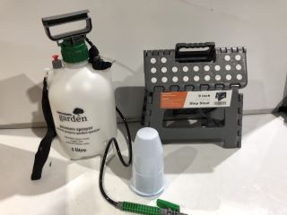 QTY OF ASSORTED ITEMS TO INCLUDE KINGFISHER GARDEN PRESSURE SPRAYER 5L