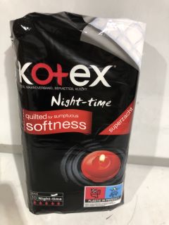 QTY OF ASSORTED KOTEX NIGHT-TIME SANITARY TOWELS