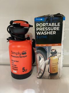 QTY OF ASSORTED ITEMS TO INCLUDE PORTABLE PRESSURE WASHER 5 LITRE