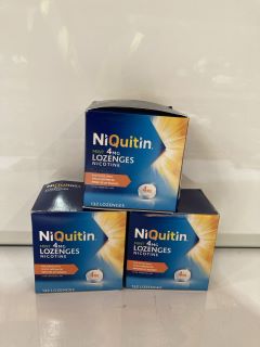 QTY OF ASSORTED ITEMS TO INCLUDE NIQUITIN MINT 4MG 132 LOZENGES