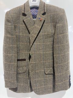 CHILDREN CAVANI 3PC SUIT, BROWN TWEED SIZE 7