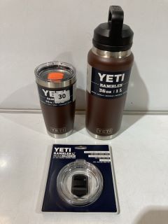 QTY OF ITEMS TO INCLUDE YETI RAMBLER 1L AND YETI RAMBLER 591ML