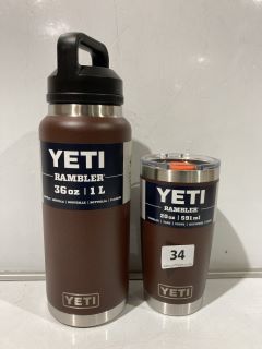 QTY OF ITEMS TO INCLUDE YETI RAMBLER 1L AND YETI RAMBLER 591ML