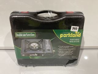 PARKLAND BLACK ENAMELNPORTABLE GAS STOVE ,LPG OR BUTANE COMPATIBLE