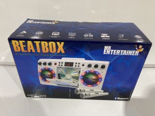 DIGITOP MR ENTERTAINER BEATBOX BLUETOOTH & CD KARAOKE SYSTEM, WITH LIGHT AND 2 MICS