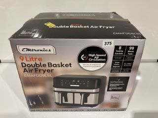 EMTRONICS 9L DOUBLE BASKET AIR FRYER EMAFDD9LSL