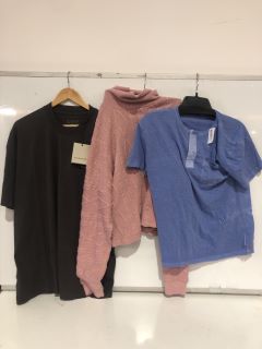 QTY OF ASSORTED ITEMS TO INCLUDE ALL SAINTS OVERSIZED FIT TEE MEDIUM