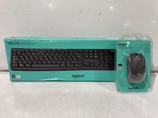 LOGITECH MK270 FULL-SIZE WIRELESS COMBO, TO ALSO INCLUDE LOGITECH M185 PLUG AND PLAY WIRELESS MOUSE TOTAL RRP £110