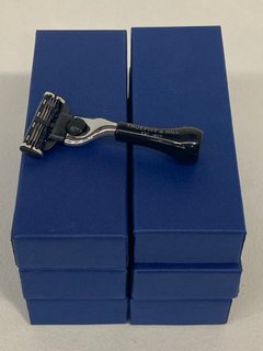 7 X TRUEFITT & HILL SMALL TRAVEL RAZORS IN EBONY - COMBINED RRP - £532 (PLEASE NOTE: 18+YEARS ONLY. ID MAY BE REQUIRED): LOCATION - A*