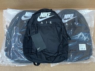 5 X NIKE AIR 20L BACKPACKS IN BLACK/WHITE: LOCATION - C5