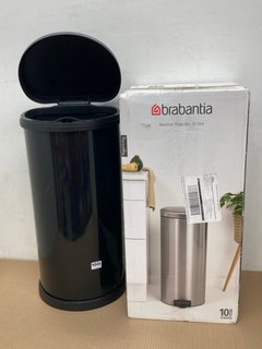 BRABANTIA 30L NEWICON PEDAL BIN TO ALSO INCLUDE CURVER 40L DECO BIN: LOCATION - C6