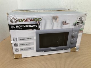 DAEWOO 20L 800W MICROWAVE IN GREY: LOCATION - C7