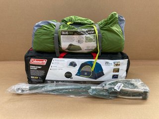 3 X ASSORTED CAMPING ITEMS TO INCLUDE COLEMAN SKYDOME TENT WITH DARK ROOM - RRP £140.00: LOCATION - C9