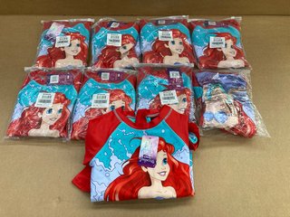 QTY OF DISNEY THE LITTLE MERMAID SWIMMING COSTUMES - UK 9-10YRS: LOCATION - C10