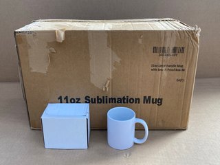 BOX OF 11OZ WHITE MUGS: LOCATION - C10